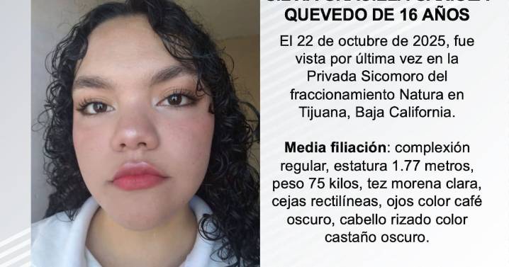 Se busca a Silvia Graciela Gaxiola Quevedo de 13 años de edad