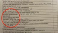 Tenant baffled by real estate agent's 'rude' cleaning checklist