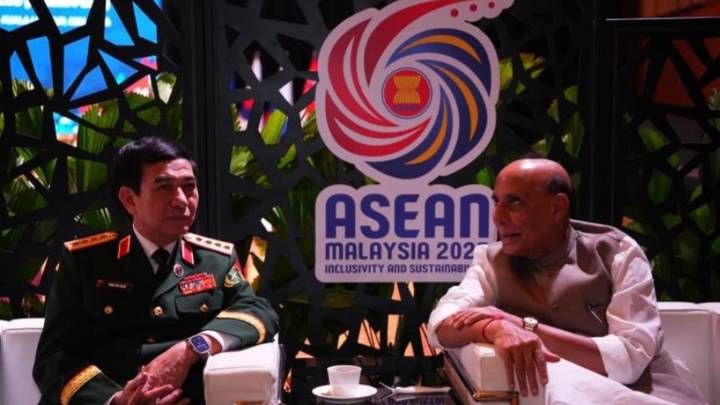 Rajnath Singh meets Phan Van Giang in Kuala Lumpur, Malaysia