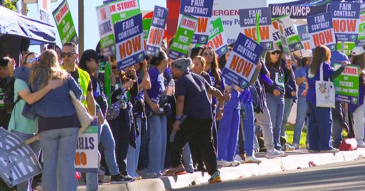 Sharp nurses and health workers begin three-day strike across San Diego