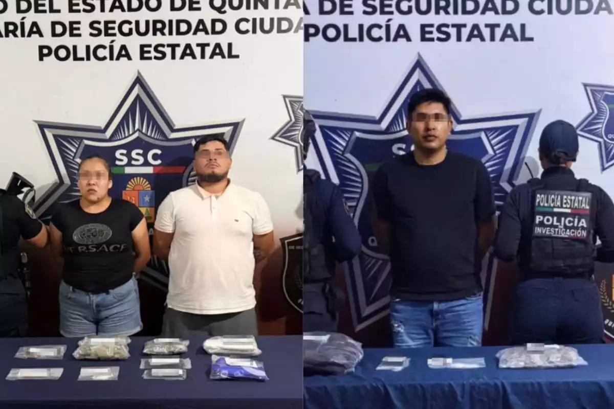 Detienen a tres personas por presuntos delitos contra la salud en Cancún