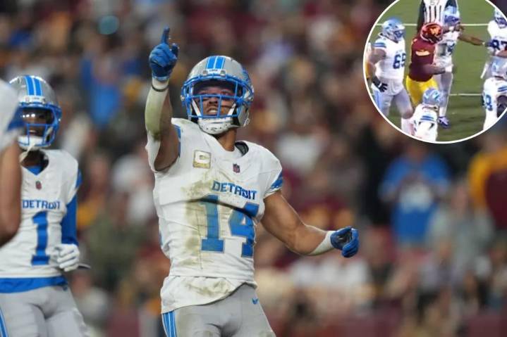 Amon-Ra St. Brown fined for punching Commanders player