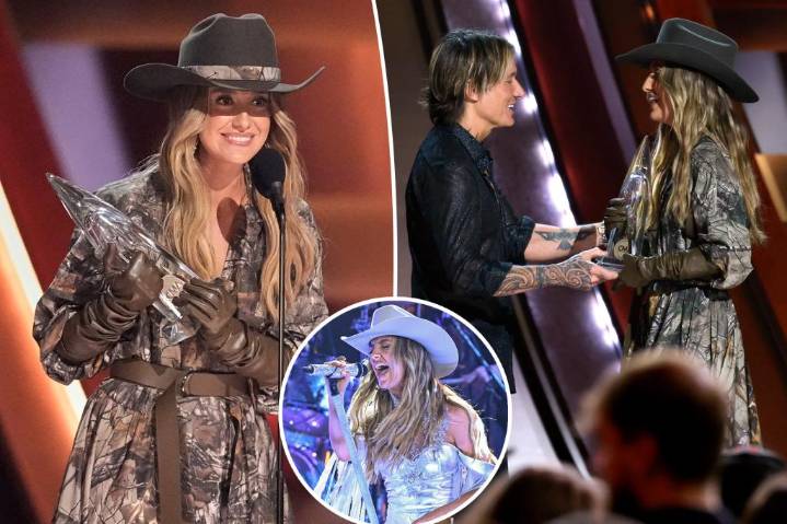 Lainey Wilson wins entertainer of the year at 2025 CMA Awards