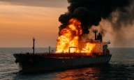 Two oil tankers ablaze after ‘external impact'