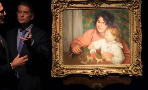 Subastan por precio récord un cuadro inédito de Renoir