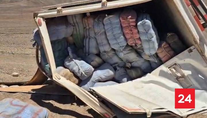 Fatal volcamiento de camión revela histórico decomiso de marihuana en Antofagasta: droga tendría como destino la zona central