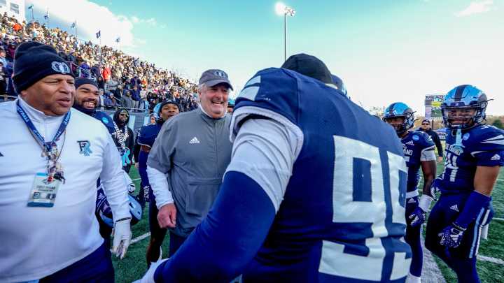 URI football coach Fleming, linebacker Peña honored by CAA