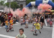 Jardín organiza tricicleteada en la plaza San Martín