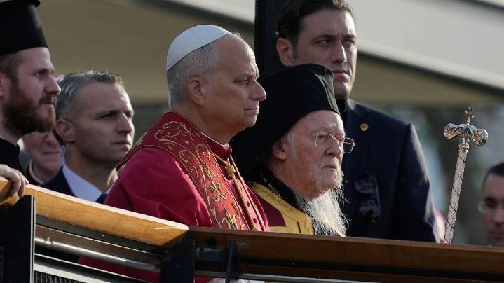 Pope joins patriarchs from East and West at historic Christian site in Turkey to pray for unity