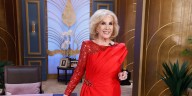 Mirtha Legrand deslumbró en su programa con un vestido esmeralda con mini paillettes y cristales