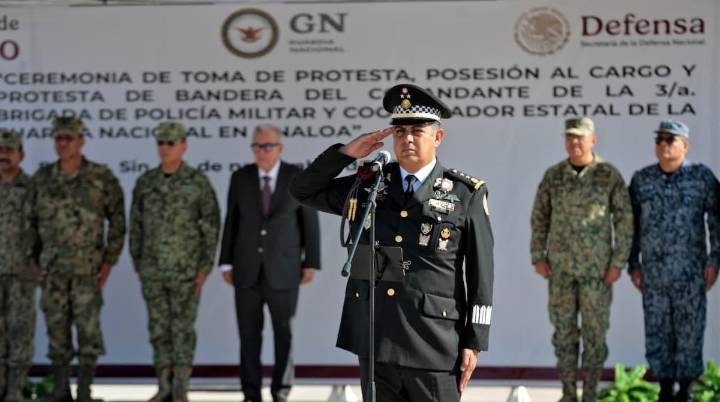 Rocha Moya atestigua protesta a Julián González, como Coordinador de la Guardia Nacional en Sinaloa