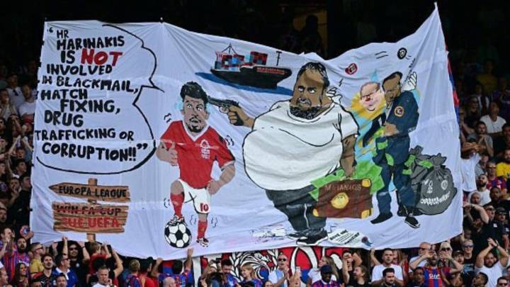'Mr Marinakis is NOT...': Palace Fans Charged Over Banner Mocking Forest Owner