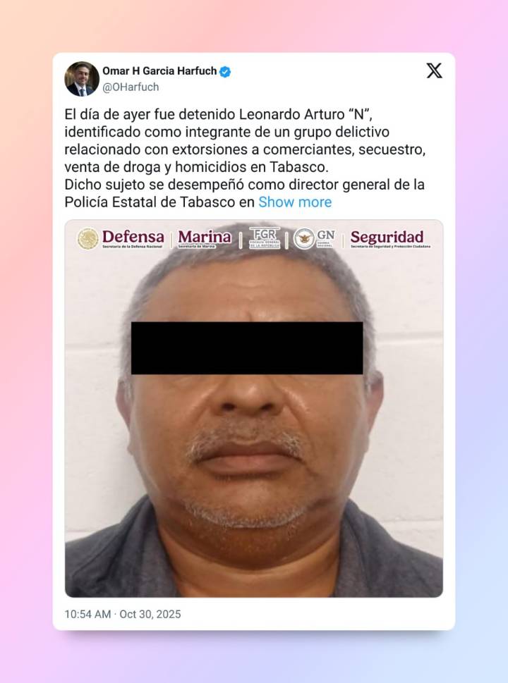 Cae en México líder del “Cártel de Jalisco”