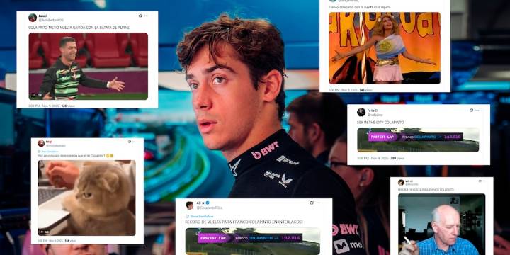 Los mejores memes de la carrera de Colapinto en Brasil: la parada de Alpine de más de 5 segundos y la vuelta rápida, los focos