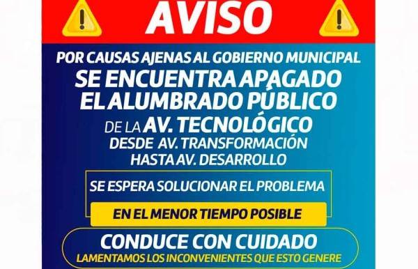 Actos de vandalismo dejan sin luz la Tecnológico