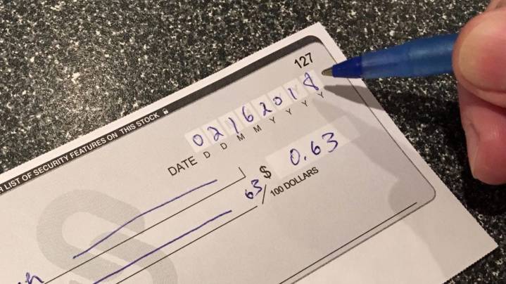 Mennonite Woman Writes Cheque for 63 Cents