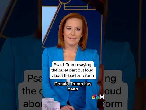 Psaki: Trump saying the quiet part out loud about filibuster reform