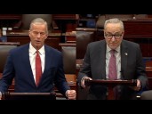 Watch: Thune and Schumer speak as government shutdown set to be longest ever