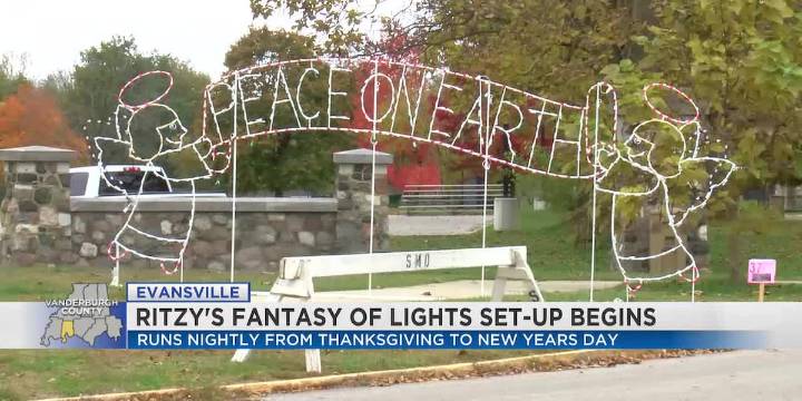 Setup begins for 32nd Annual Ritzy’s Fantasy of Lights