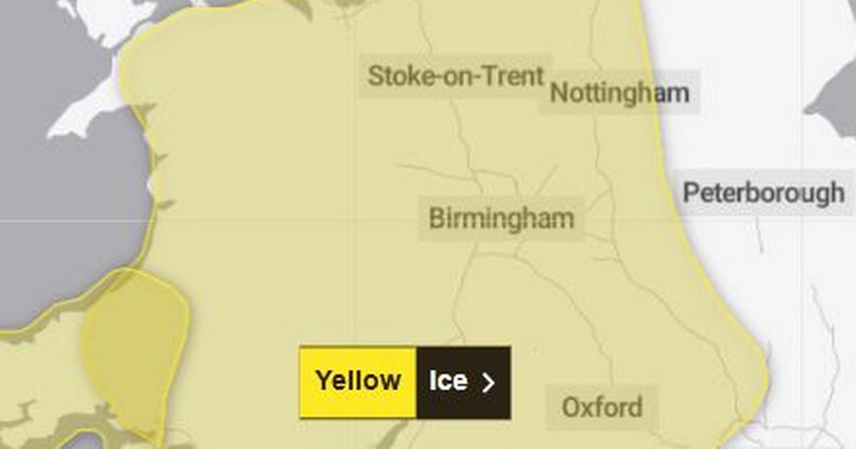 Birmingham snow and ice warning over 11-hours as temperatures plunge to freezing