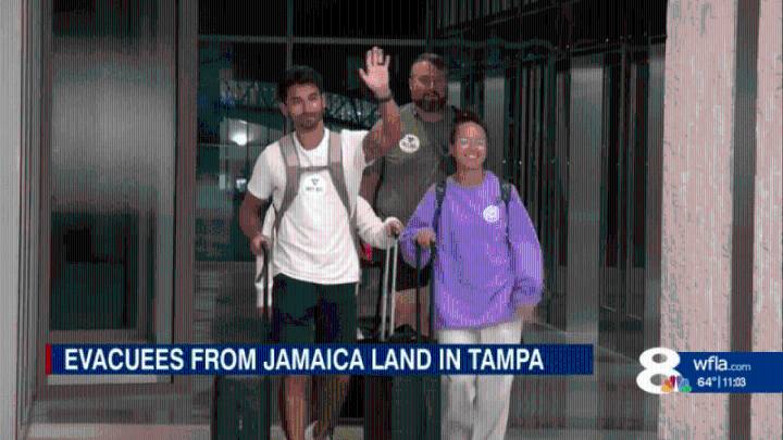 'Long and difficult journey': Over 300 Americans evacuated from Jamaica arrive in Tampa