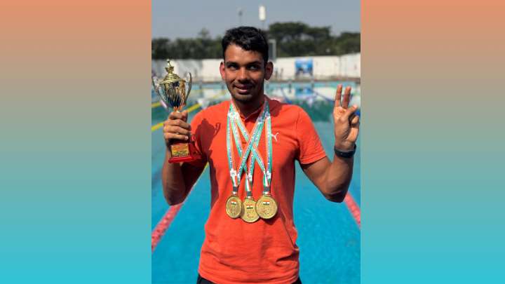Himanshu Nandal secures three gold medals, ‘Best Swimmer Award’ at National Para Swimming Championships 2025