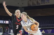 Photos: Huskies win against Redhawks in women’s basketball season opener