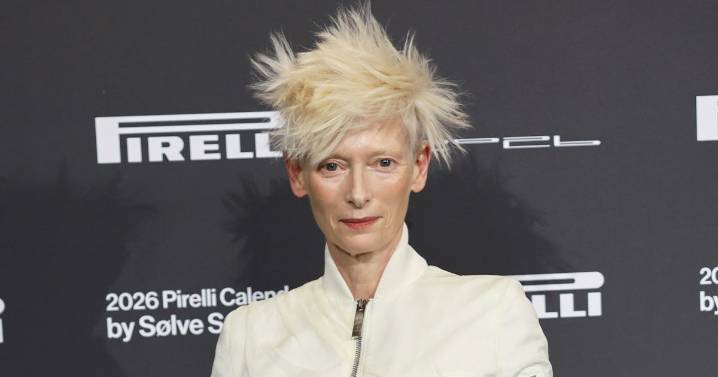 Tilda Swinton Goes Full Throttle for Messy Red Carpet Hair