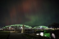 Aurora dazzles over Grand Forks Tuesday night