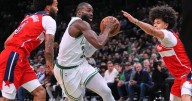 Brown scores 35 points in 26 minutes before watching Celtics coast to 136