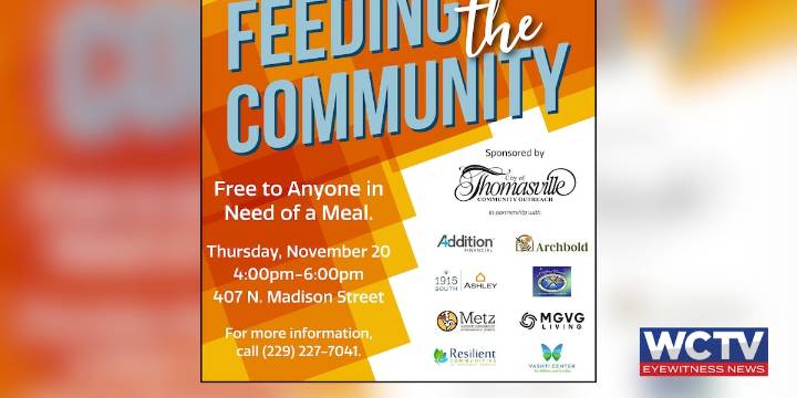 Free Thanksgiving meals to be distributed in Thomasville for those in need