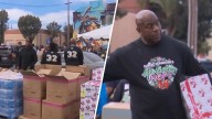 ‘Magic Johnson offers holiday hope, along with free food and gifts in Inglewood