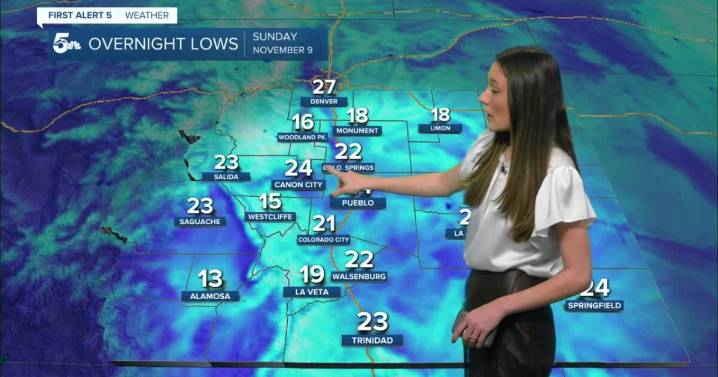 Colder air moves in overnight and drops our highs for Sunday