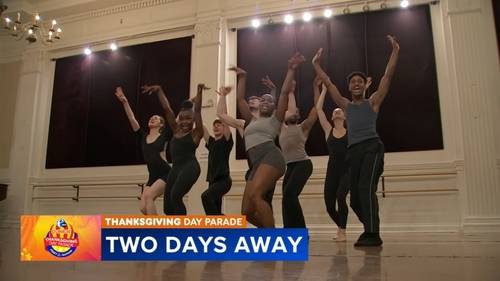 Performers perfecting routine for 6abc Dunkin' Thanksgiving Day Parade