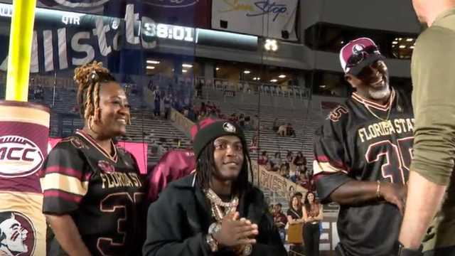 FSU’s Ethan Pritchard honored at football game