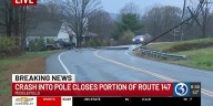 Car crashes into utility pole, shuts down portion of Route 147 in Middlefield