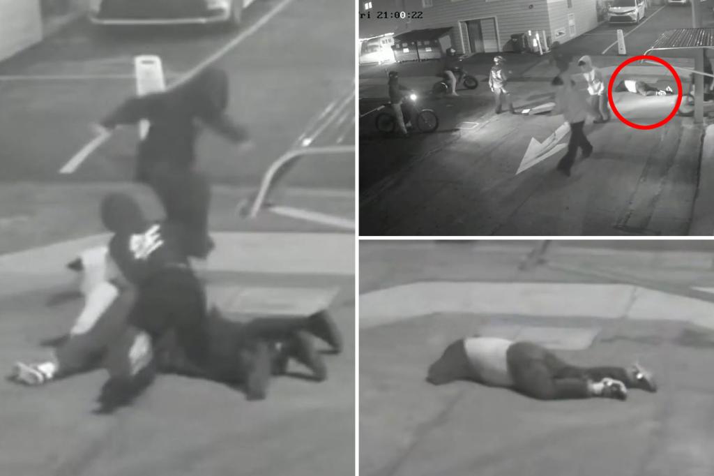 Mob of teen e-bikers brutally attack random stranger — then snap pic of him, thinking he's dead