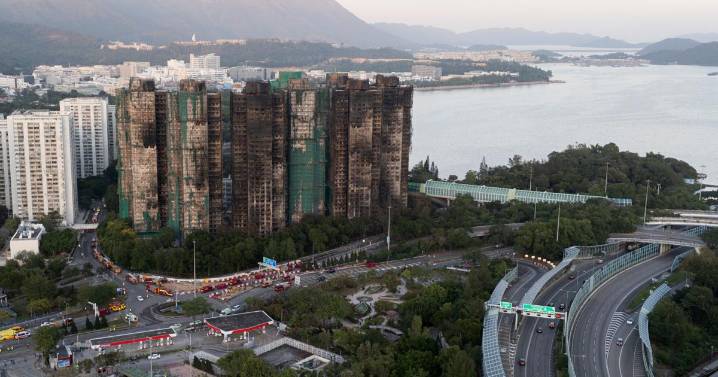 Death toll rises to 128 in Hong Kong residential fire as 8 more arrested over towers' renovation