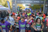 Cámara de meta de la Behobia - San Sebastián con la llegada de todos los participantes