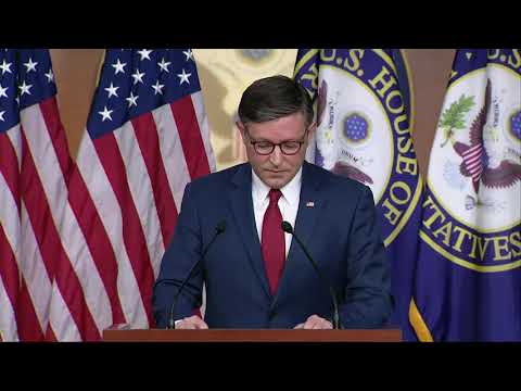 Speaker Mike Johnson speaks on day 41 of the government shutdown