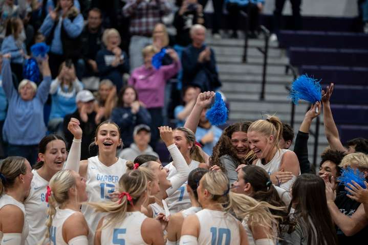 PHOTOS: Garber and Freeland face off for girls high school volleyball Division 2 district title
