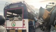 16 killed after truck on wrong side collides head
