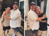 Impensado cruce. La emoción de Darío Barassi al encontrarse con Messi y De Paul