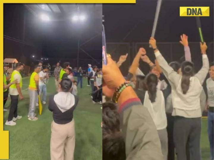 Watch: Smriti Mandhana, Palash Muchhal turn 'captains' for fun cricket faceoff