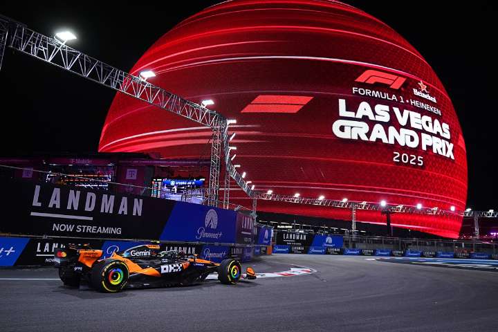 Las Vegas Grand Prix practice halted twice due to loose maintenance cover