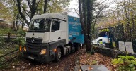 Amazon lorry gets stuck after avoiding low bridge in Wigan