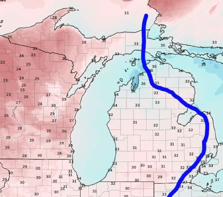 Freezing roads timeline: When does your route possibly have sticking snow