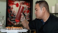 Watch Zap Zap Sushi co-owner Tin Win work on a Sunshine Roll.