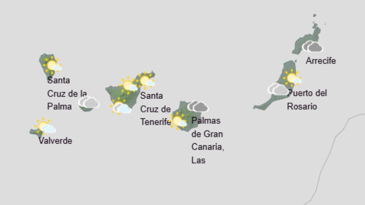 La Aemet prevé un viernes sin lluvias y con cielos más nubosos en Gran Canaria