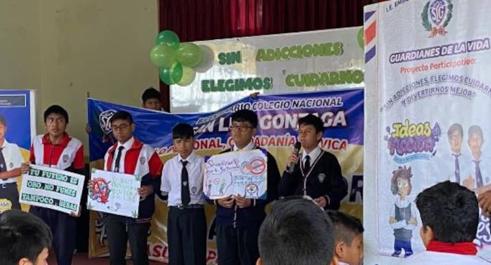 Ica: Proyecto “Sin adicciones, elegimos cuidarnos y divertirnos mejor” de la I. E.  San Luis Gonzaga pasó a la etapa nacional